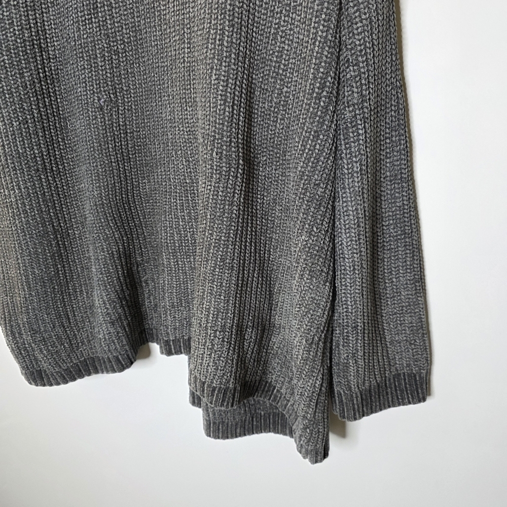 Koolaburra by UGG thick grey chenille oversized pocket front cardigan sweater - Picture 7 of 9